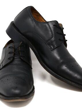 Carlos Santana Mens Power Derby Oxfords dress Shoes Black Sz 7 M Goodyear Welted